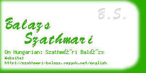 balazs szathmari business card